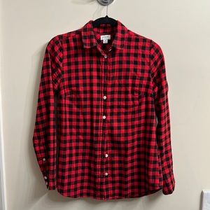 J Crew Factory Buffalo check flannel shirt size XS